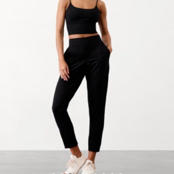 ATHLETA Brooklyn Mid-Rise Ankle Pants Black Size 2 - Picture 1 of 14